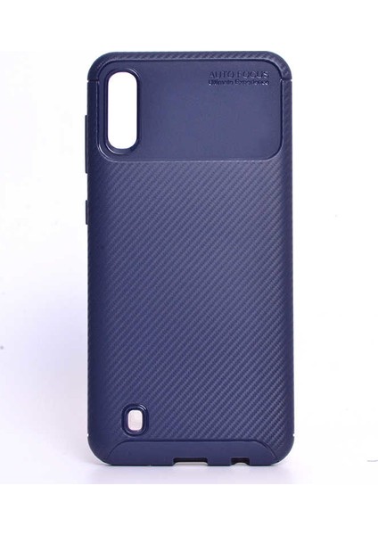 - Samsung Galaxy M10 - Kılıf Auto Focus Karbon Negro Silikon Kapak - Lacivert - T7799
