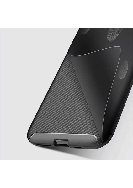 Apple iPhone 8 Plus Kılıf Rugged Armor Darbe Emici Uzun Ömürlü Dayanıklı Parmak İzi Yapmaz Karbon Tasarım Negro Silikon Kapak