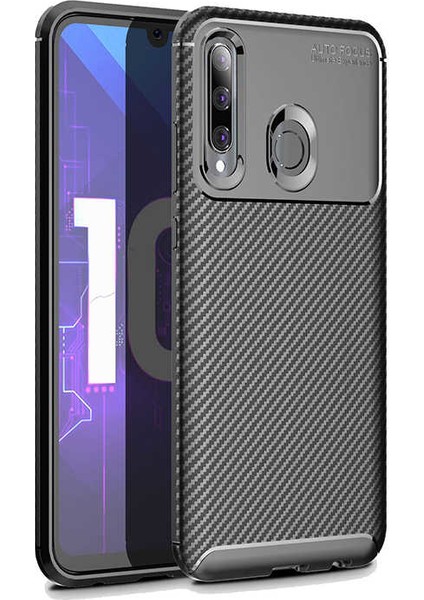 Honor 20 Lite Kılıf Rugged Armor Darbe Emici Uzun Ömürlü Dayanıklı Parmak İzi Yapmaz Karbon Tasarım Negro Silikon Kapak