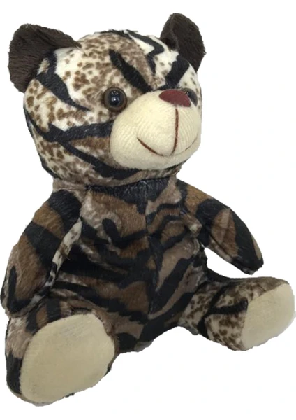 Stuffed Toys Sevimli Kaplan Desenli Peluş Ayı 20 cm