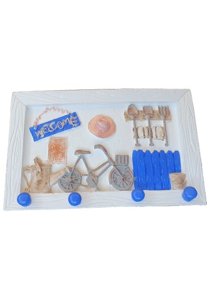 Ben ve Çocuk Dekoratif Anahtarlık Askısı - Welcome