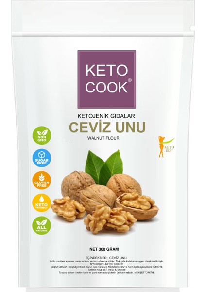 Ketojenik Glütensiz 5'li Avantaj Badem Unu+fındık Unu+ceviz Unu+h.cevizi Unu+keçiboynuzu Unu 300 X 5 fırsatları