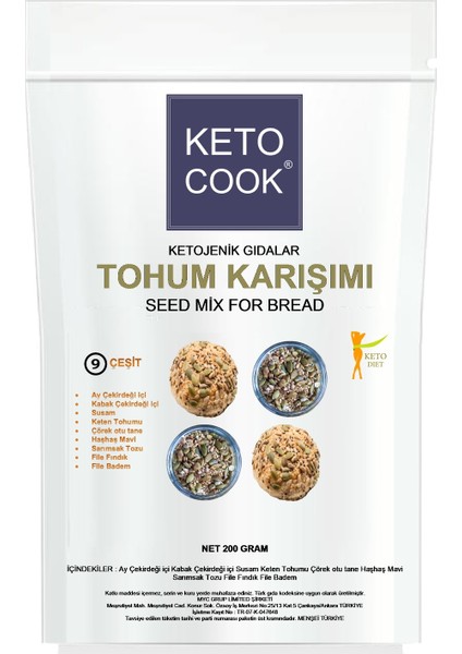 Ekmek Tohum Karışımı 9 Çeşit (9 SEED MIX BREAD FLOUR) 200 gram