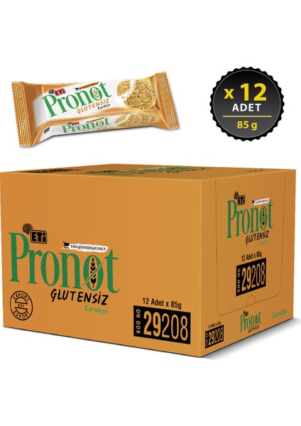Pronot Glutensiz Kurabiye 85 g x 12 Adet