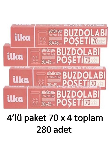 Ilka Rulo Buzdolabı Poşeti Büyük Boy 4 x 70'li
