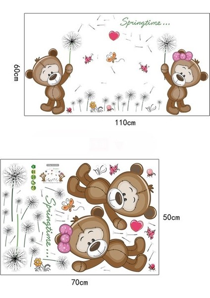 Sevimli Ayıcıklar Bebek ve Çocuk Odası Dekoru Duvar Süsü fiyatları