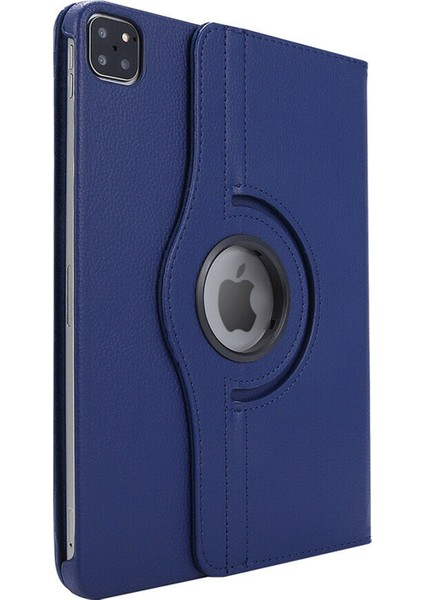 Apple iPad Pro 11" 2020 2.Nesil Kılıf (A2228-A2068-A2230) 360 Rotating Stand Deri Lacivert