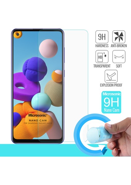 Samsung Galaxy A21s Nano Glass Ekran Koruyucu Şeffaf fiyatları