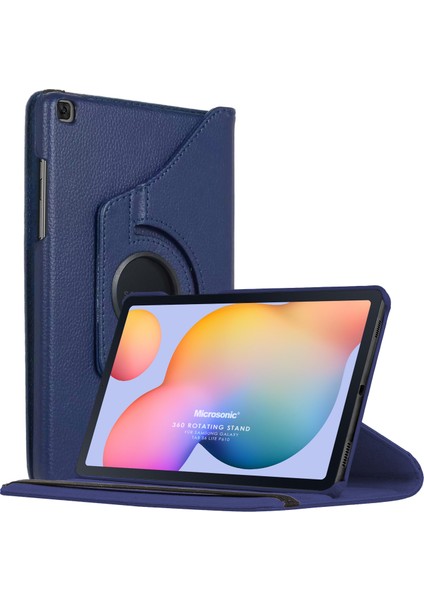 Samsung Galaxy Tab S6 Lite 10.4" P610 Kılıf 360 Rotating Stand Deri Lacivert