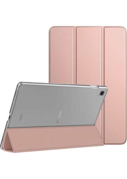 Samsung Galaxy Tab S6 Lite 10.4" P610 Kılıf Slim Translucent Back Smart Cover Rose Gold