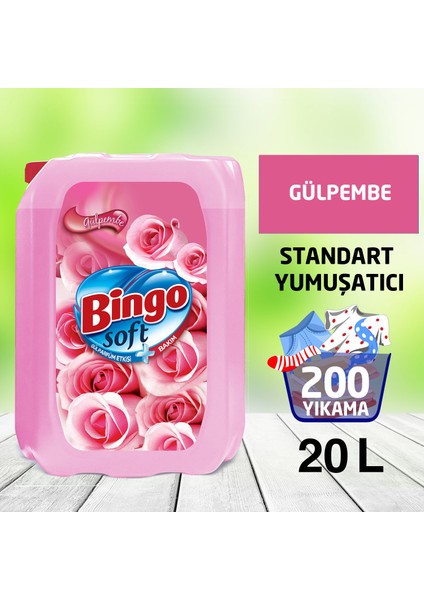 Soft Çamaşır Yumuşatıcısı Gülpembe 5 L Ekonomi Paketi 4'lü