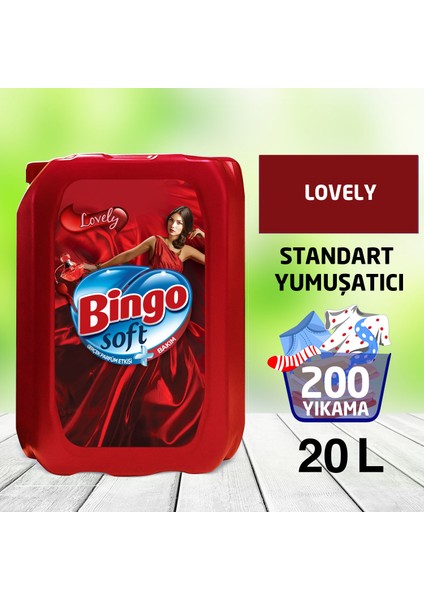 Soft Standart Çamaşır Yumuşatıcısı Lovely 5 L 4'lü