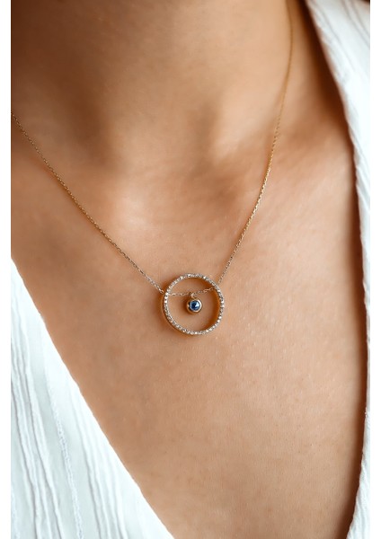 Nazar Boncuklu Halka Kolye