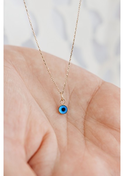 Nazar Boncuklu Altın Kolye Ucu