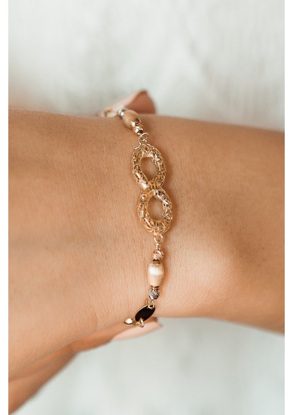 14 Ayar Altın Sonsuzluk Taşsız Bileklik