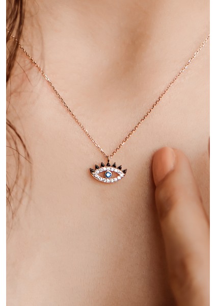 14 Ayar Altın Kadın Kirpik Göz Kolye