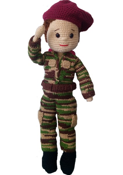 Amigurumi Organik Oyuncak Asker Bebek