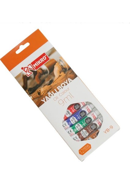 12 Renk Tüp Yağlı Boya