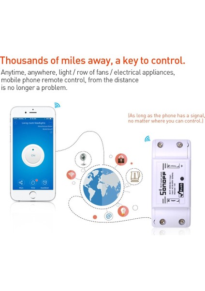Sonoff Basic Kablosuz 220V 10A Akıllı Ios App Işık Zamanlayıcı