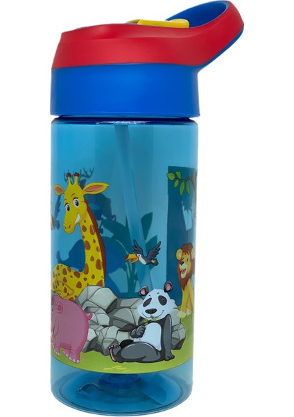 Tritan Pipetli Okul Suluğu 500 ml 2'li Mavi - Yeşil