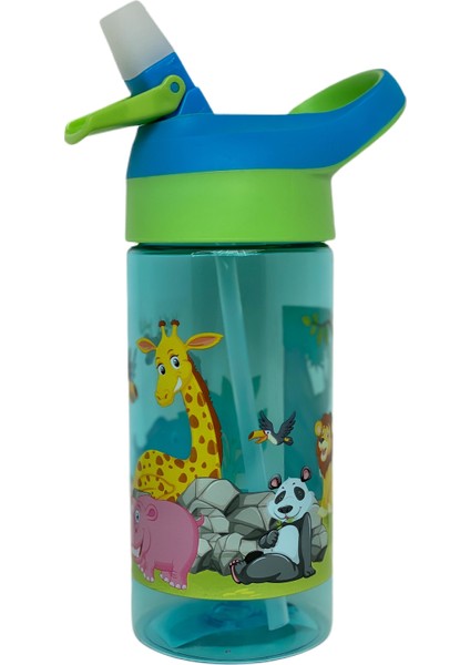 Tritan Pipetli Okul Suluğu 500 ml 2'li Mavi - Yeşil