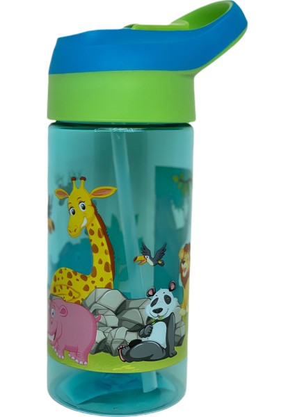 Tritan Pipetli Okul Suluğu 500 ml 2'li Pembe - Yeşil
