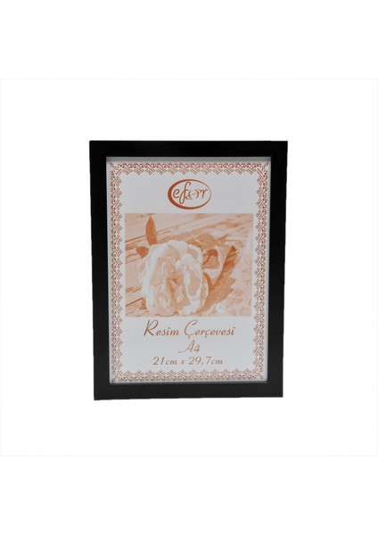 MİXEFOR A4 Çerçeve-Renk SİYAH -Arka Yüzey 3mm Mdf- Ön yüzey Kırılmaz parlama yapmayan Antireflektif