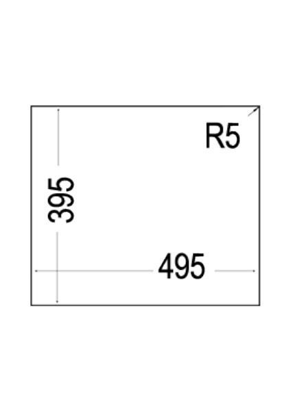 SQUARE 50.40 TG STONE GREY Tezgahaltı Granit Eviye Gri 50 cm 115230021