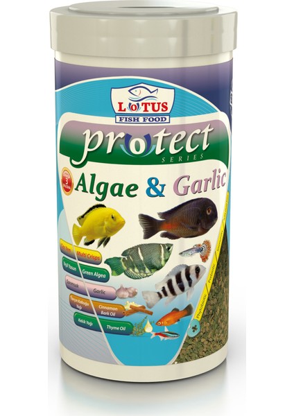 Protect Algae Garlic Pro Chips 1000 ml Spirulina Cips Balık Yemi