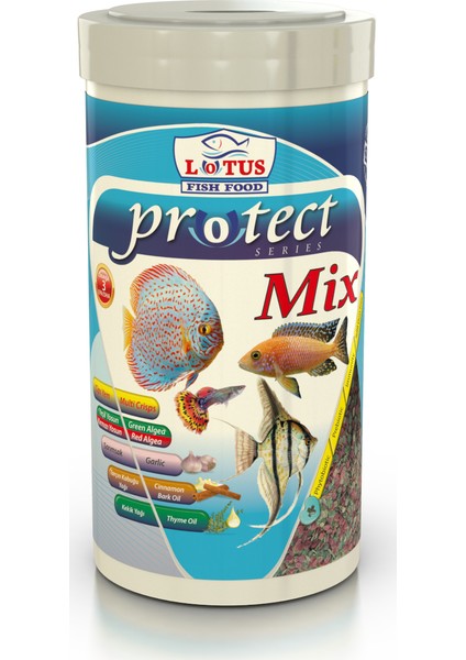 Protect Mix Garlic Pro Chips 1000 ml Spirulina Cips Balık Yemi