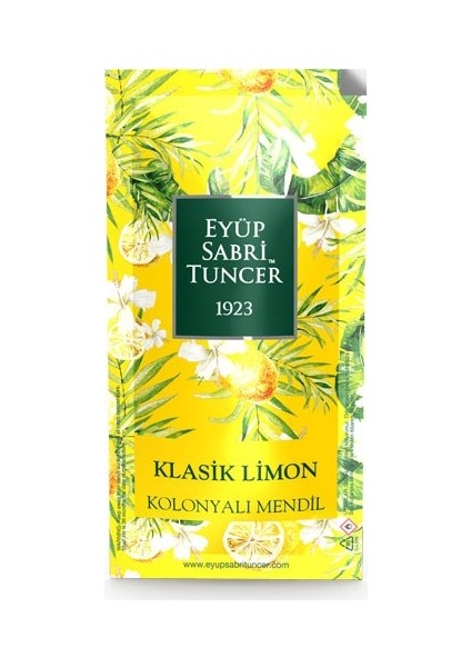 Eyüp Sabri Tuncer Kolonyalı Mendil Klasik Limon 5 x 10 Küçük Boy 15'li