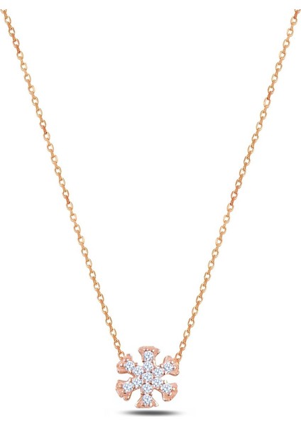 Minimal Kar Tanesi Kolye _rose fiyatları
