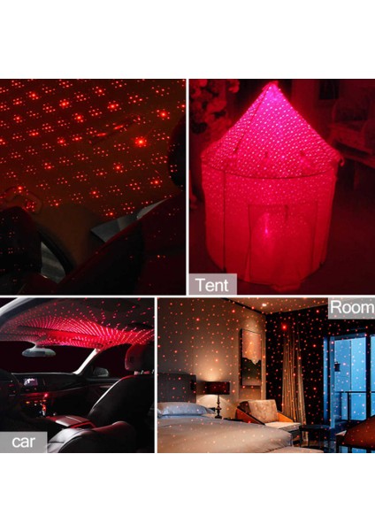 USB Lazer Mini LED Yıldız Projektör
