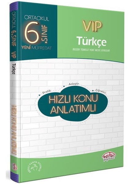 6. Sınıf VIP Türkçe Hızlı Konu Anlatımlı