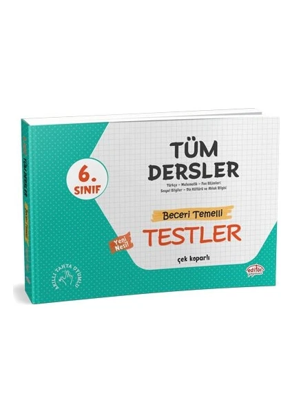 Editör Yayınları 6. Sınıf Tüm Dersler Yeni Nesil Beceri Temelli Testler