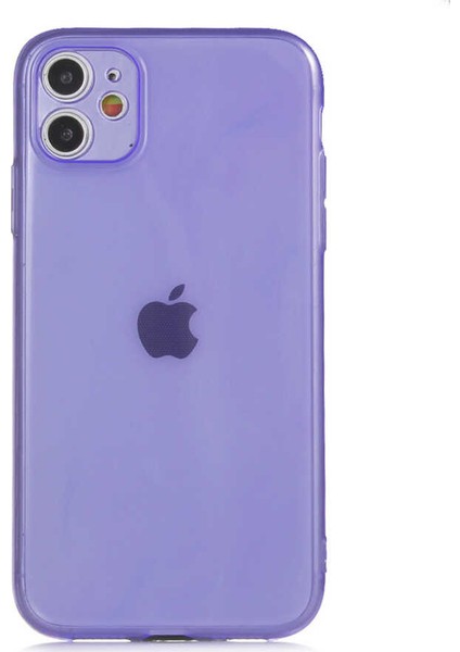 Apple iPhone 11 Kılıf Transparent Fx Soft Kılıf Mor