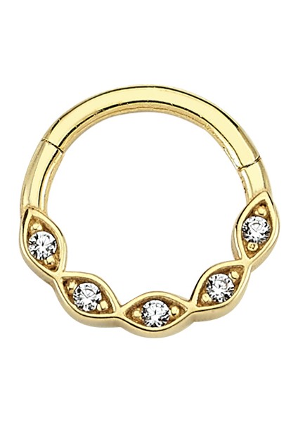 Altın Taşlı Halka Helix Tragus Küpe