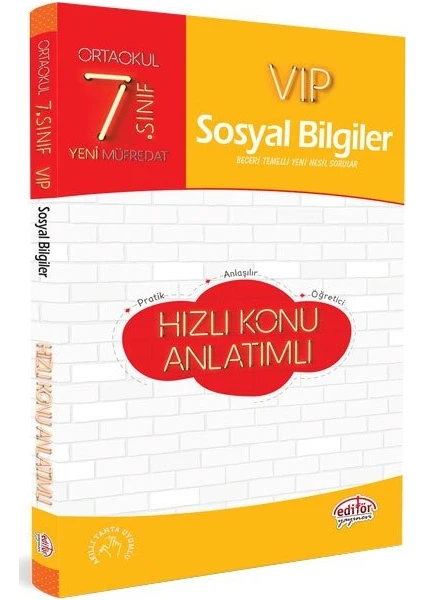 Editör Yayınları 7. Sınıf VIP Sosyal Bilgiler Hızlı Konu Anlatımlı