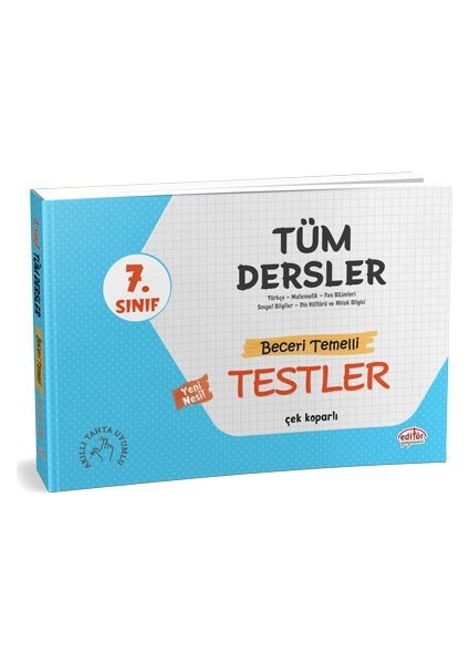 Editör Yayınları 7. Sınıf Tüm Dersler Yeni Nesil Beceri Temelli Testler