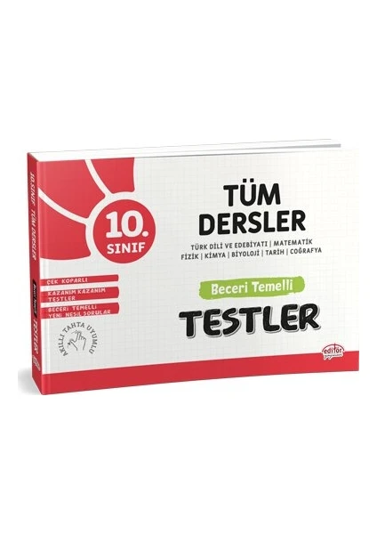 Editör Yayınları 10. Sınıf Tüm Dersler Yeni Nesil Beceri Temelli Testler