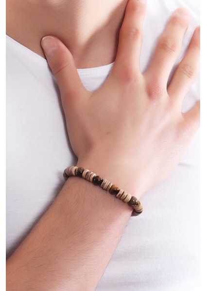 Erkek Doğaltaş Bileklik