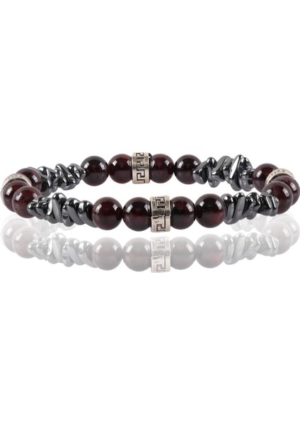 Erkek Asimetrik Hematit&doğaltaş Bileklik indirimleri