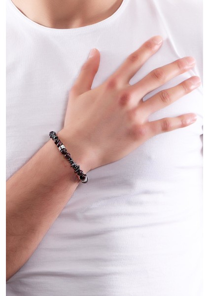 Erkek Asimetrik Hematit&doğaltaş Bileklik modelleri