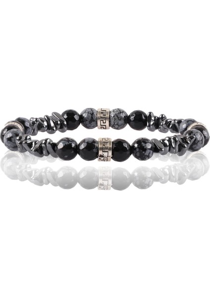 Erkek Asimetrik Hematit&doğaltaş Bileklik fırsatları