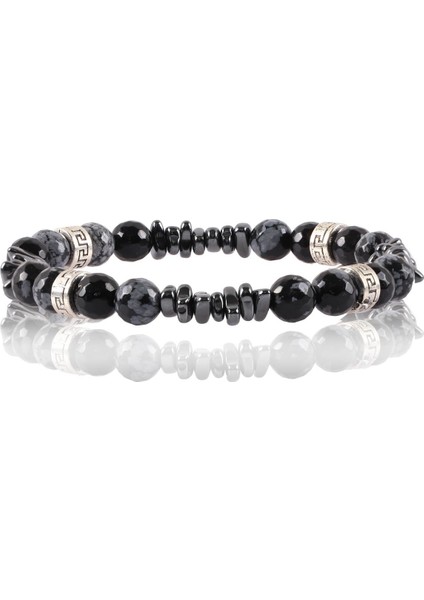 Erkek Asimetrik Hematit&doğaltaş Bileklik indirimleri