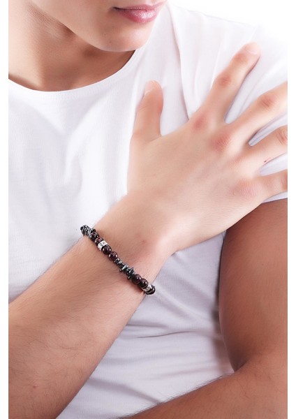 Erkek Asimetrik Hematit&doğaltaş Bileklik fiyatları