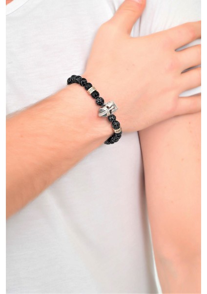 Erkek Doğaltaş Bileklik