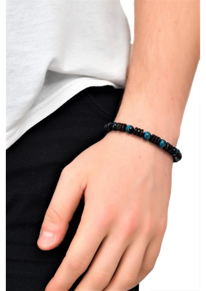 Erkek Doğaltaş Bileklik