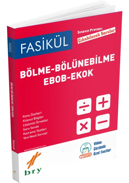 Bry Birey Eğitim Yayınları Sınavın Provası Çıkabilecek Sorular - Fasikül Bölme Bölünebilme Ebob Ekok