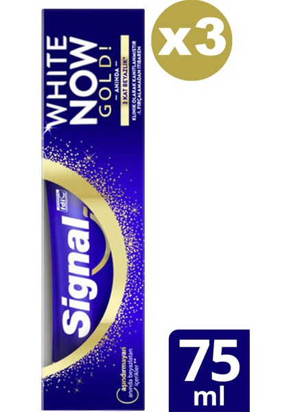 White Now Gold Diş Macunu 75 ml x 3 Adet